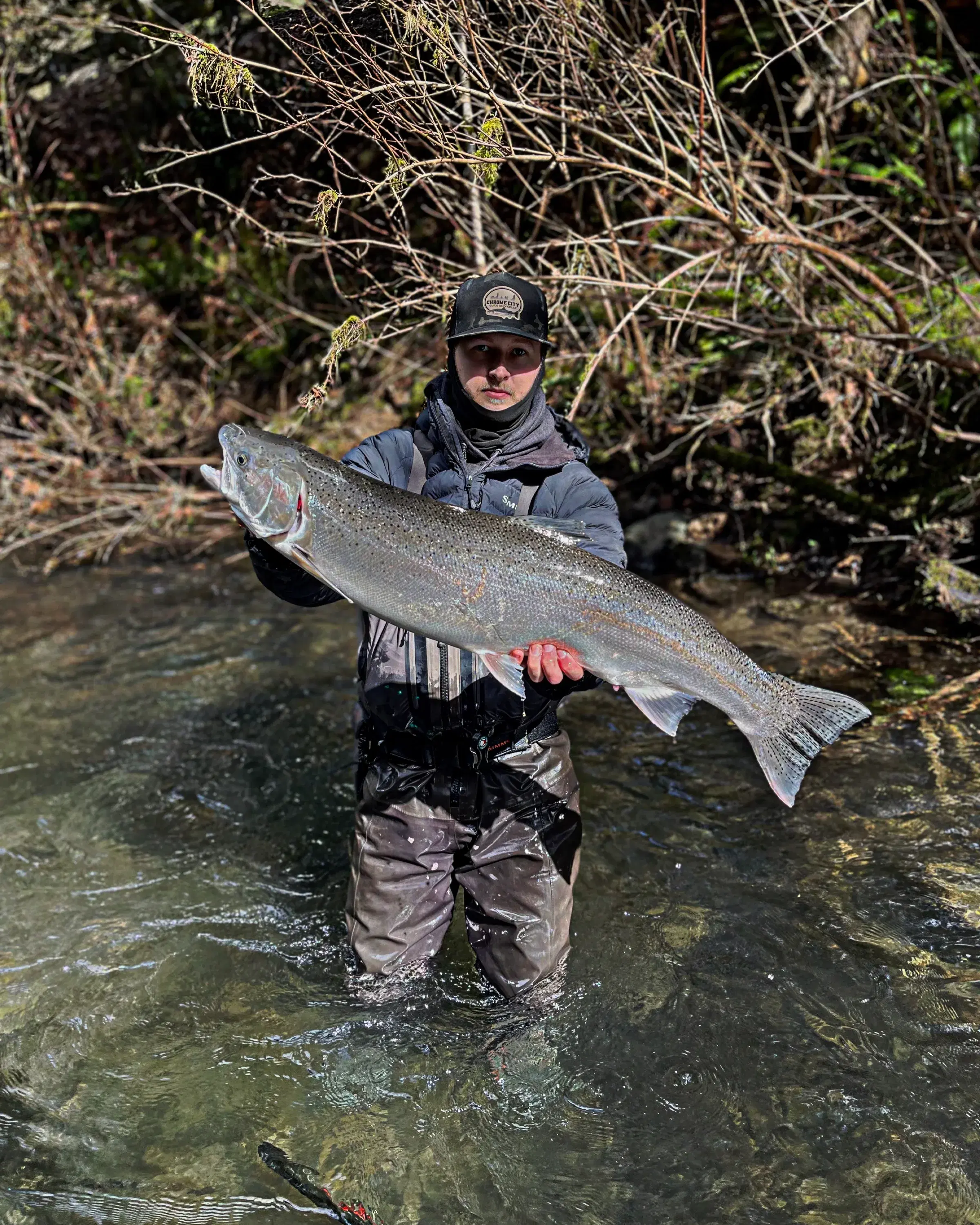 First-time angler with a salmon